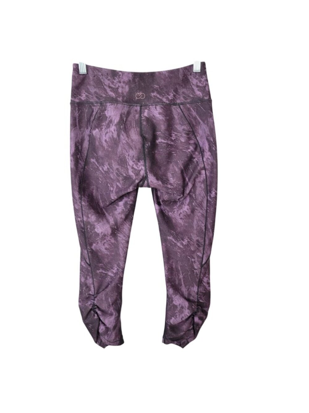 Calia by Carrie Underwood Leggings Womens Size XS Purple Rouched Cropped Workout - Picture 2 of 7